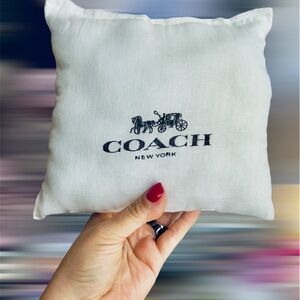 Upcycled Coach Ivory Purse Pillow